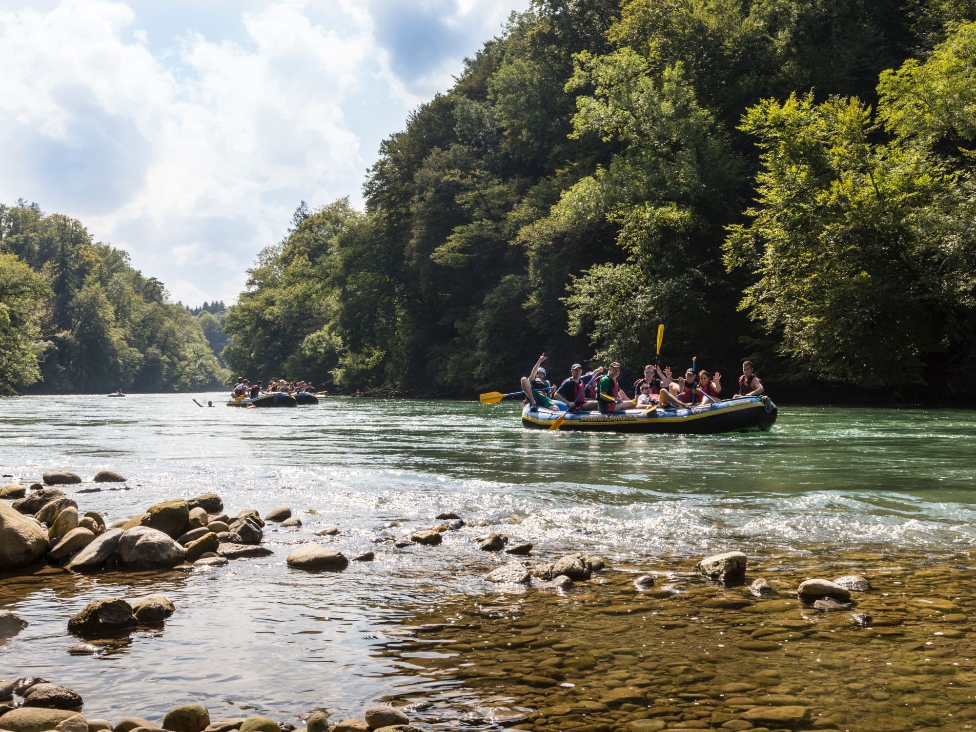 Inflatable Boat Day Trip Reuss from Bremgarten to Gebenstorf