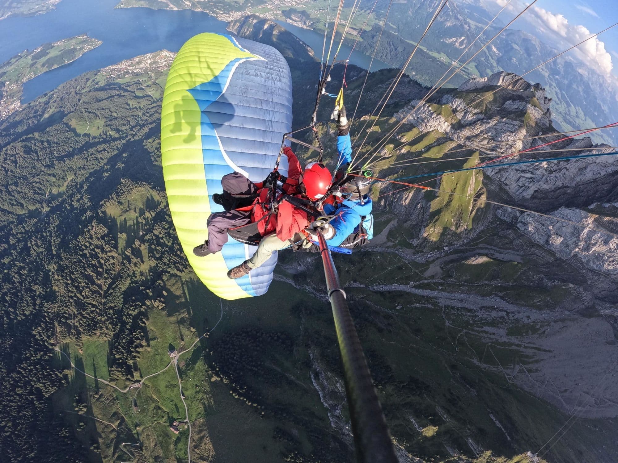 Pilatus paragliding tandem flight from Kriens