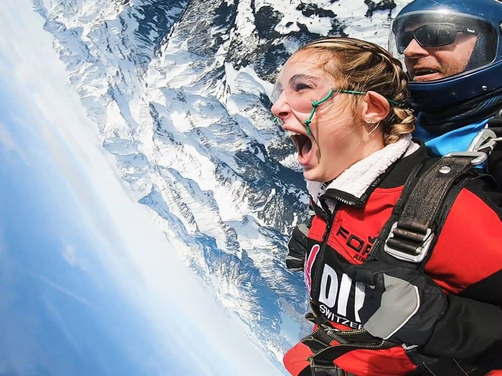 Jungfrau Region Skydiving from the airplane