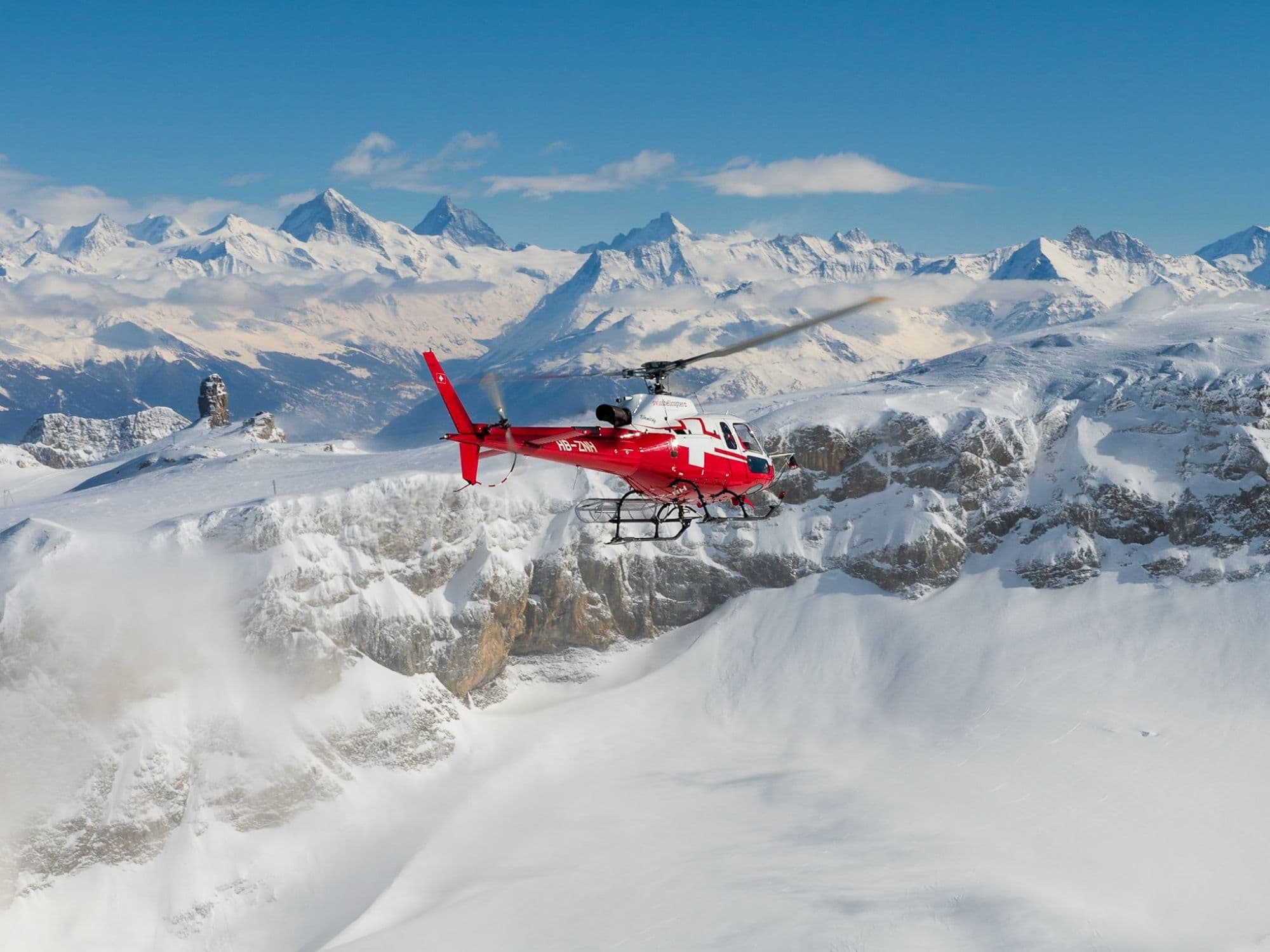 Helicopter flight in the Jungfrau region from Interlaken