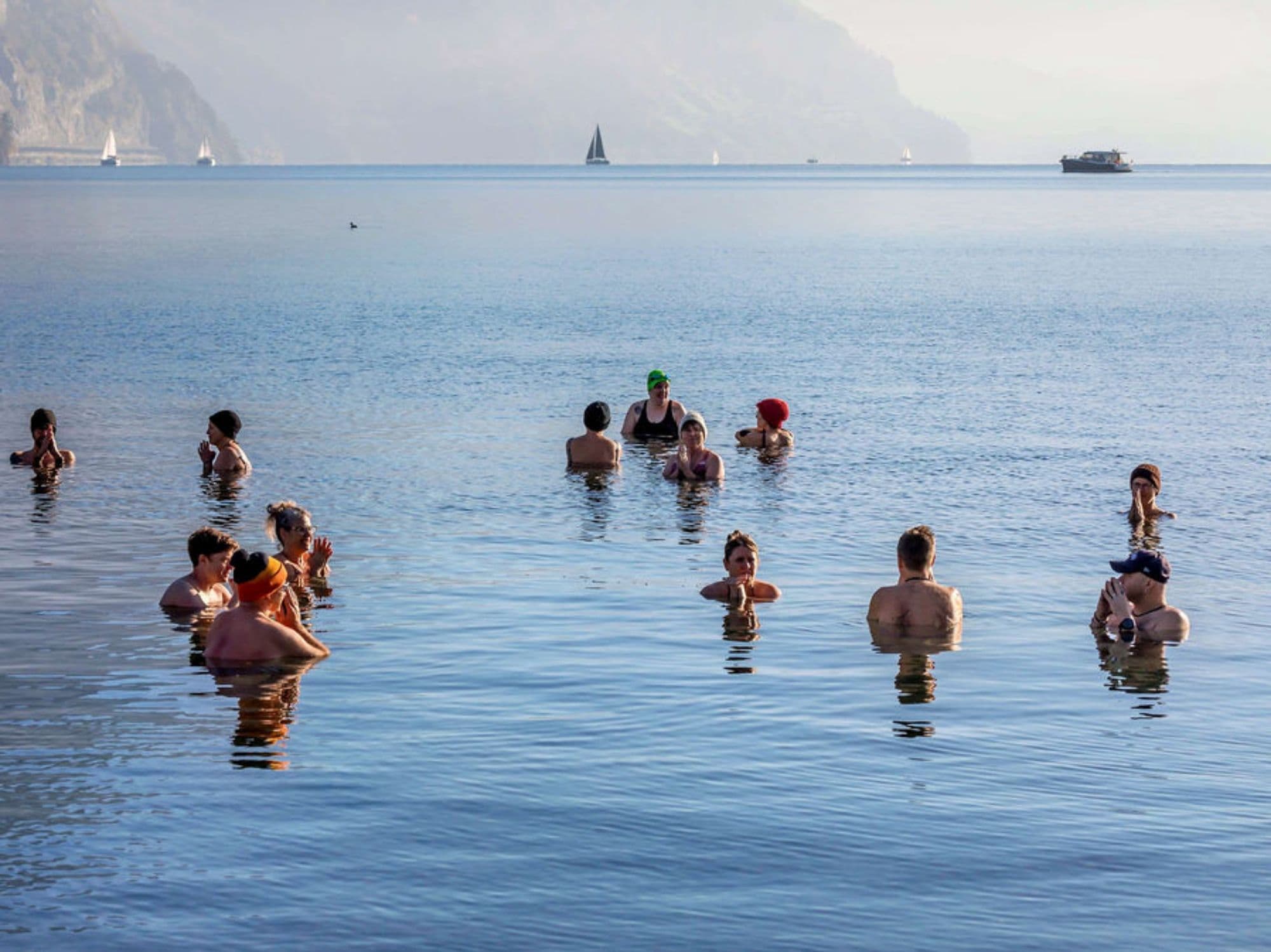 Ice Bathing in Lake Lucerne