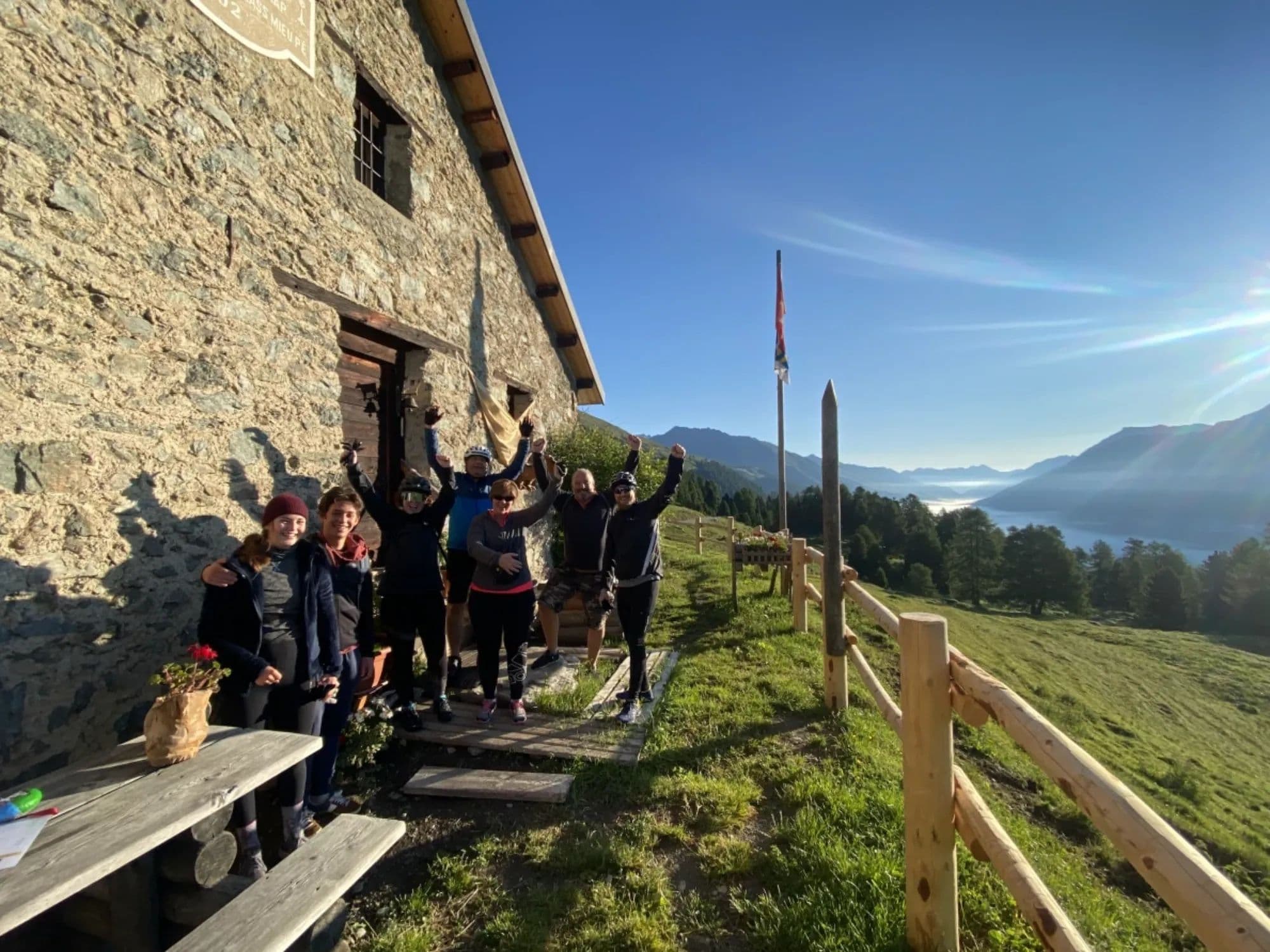 Early morning bike ride with brunch starting from St. Moritz