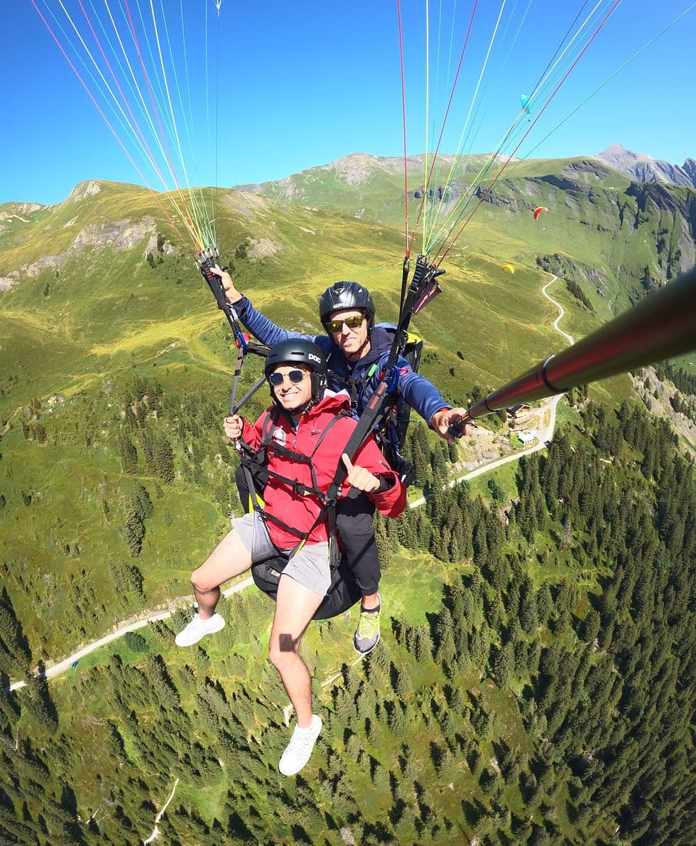 Paragliding in Engelberg Valley from Stans