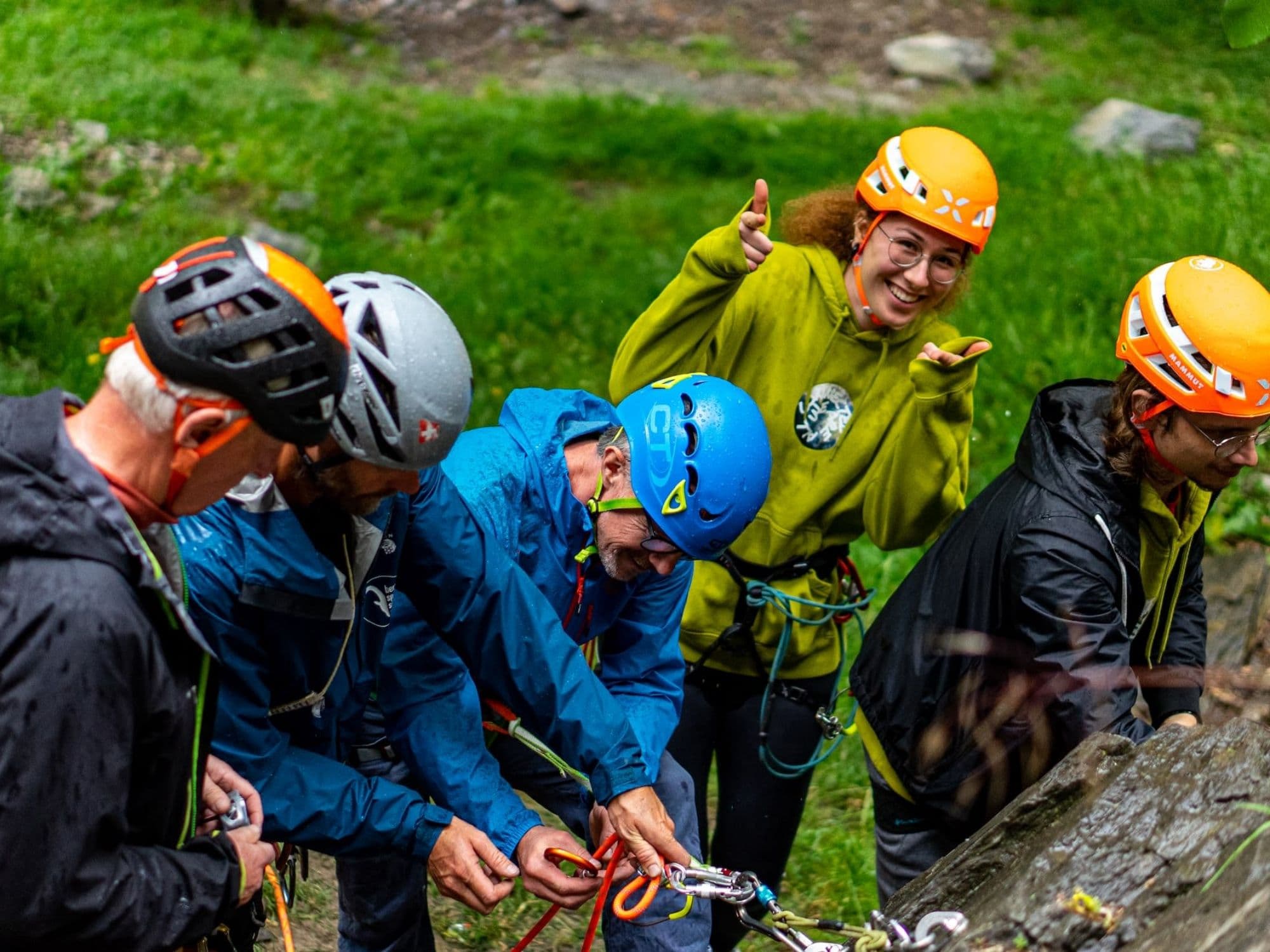 Climbing course for beginners in the climbing park in Chur Rhine Valley