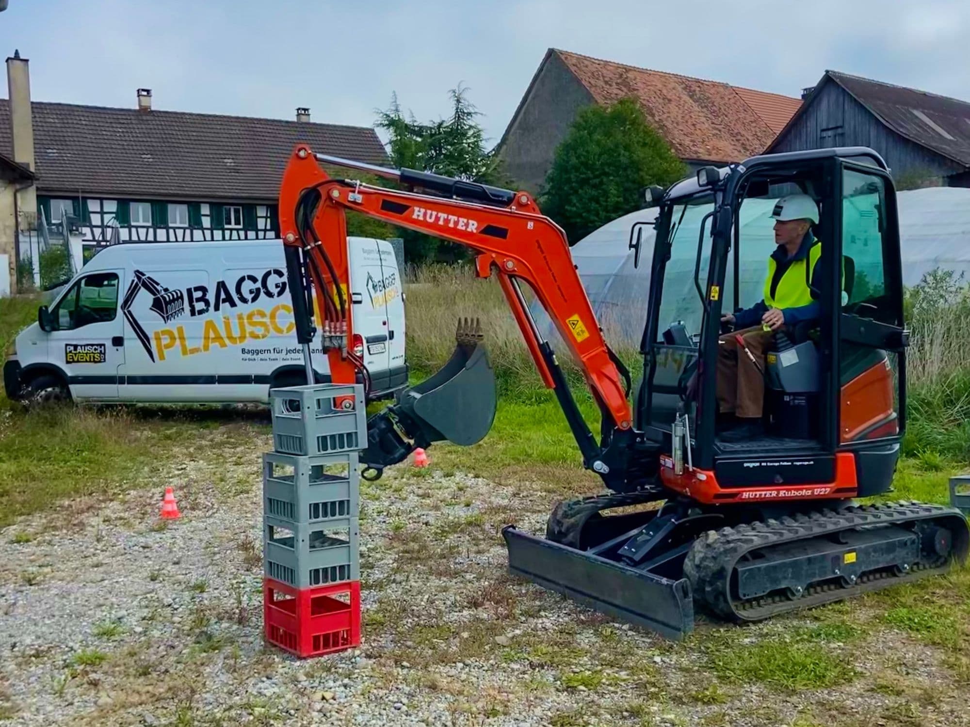Excavator fun with small digger near Frauenfeld