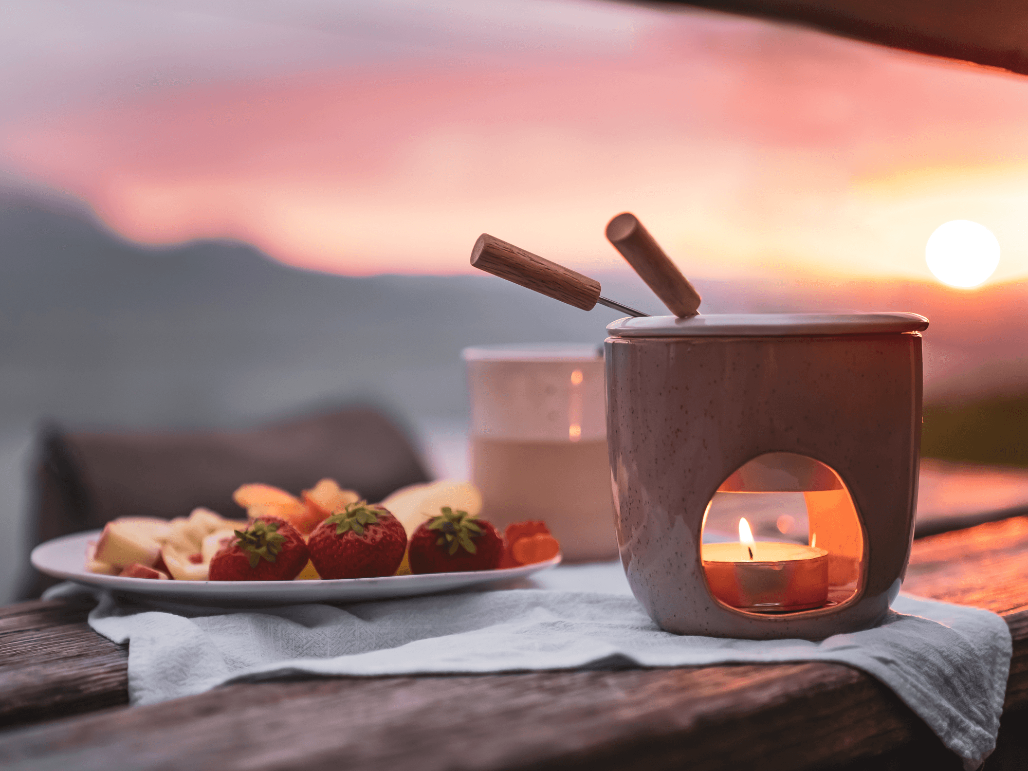Chocolate fondue on the Seebodenalp