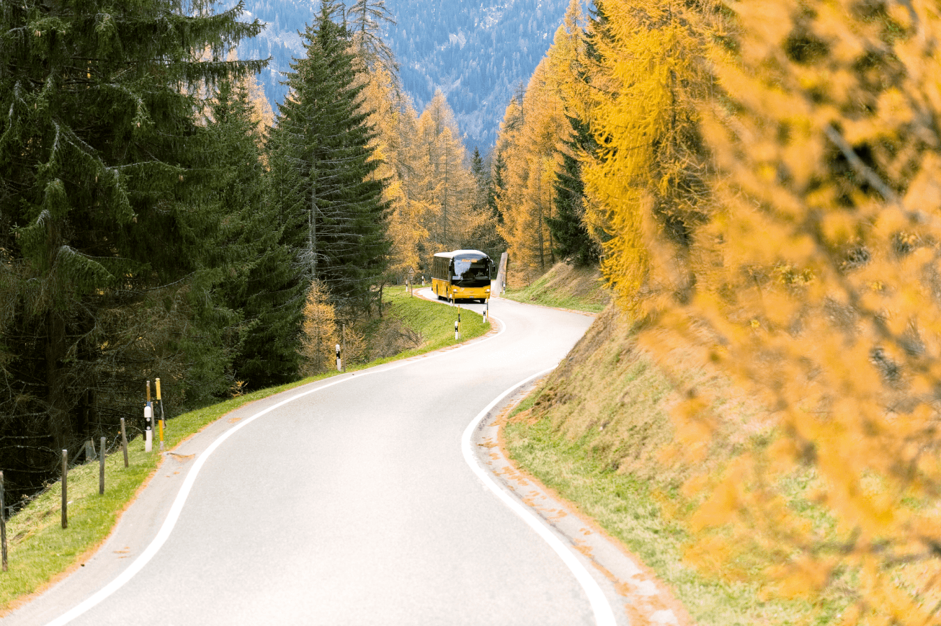 Julier Postbus pass ride from Chur or St. Moritz
