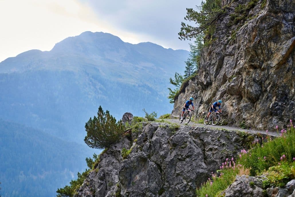 Mountain bike tour single trail Davos Klosters for advanced riders
