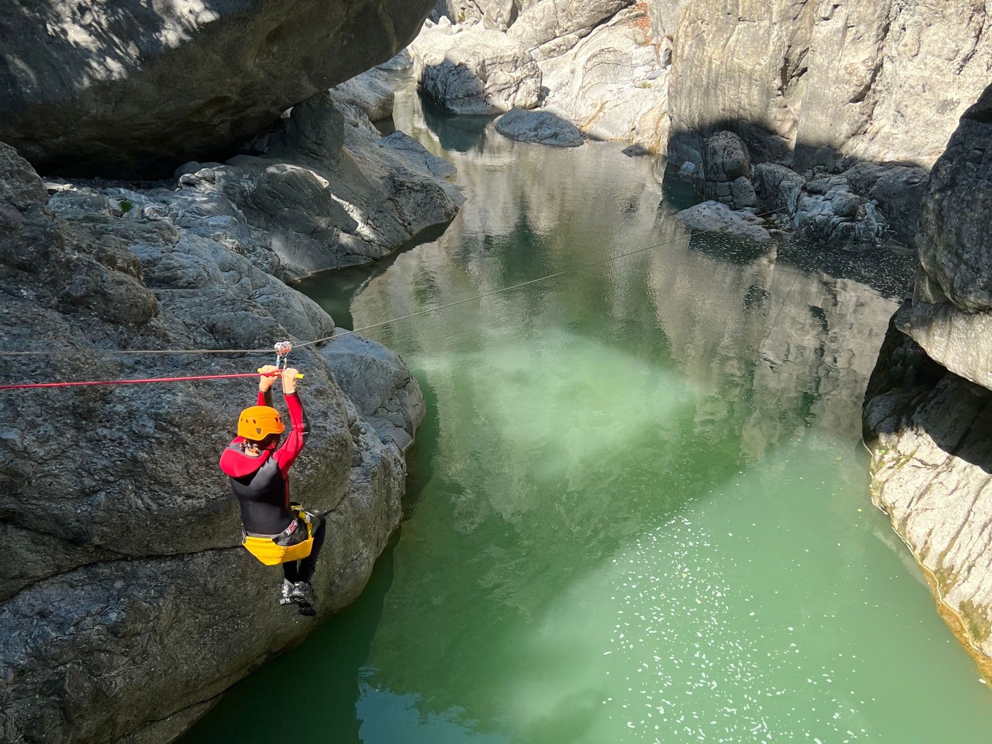 La Tine canyoning in Montbovon for beginners