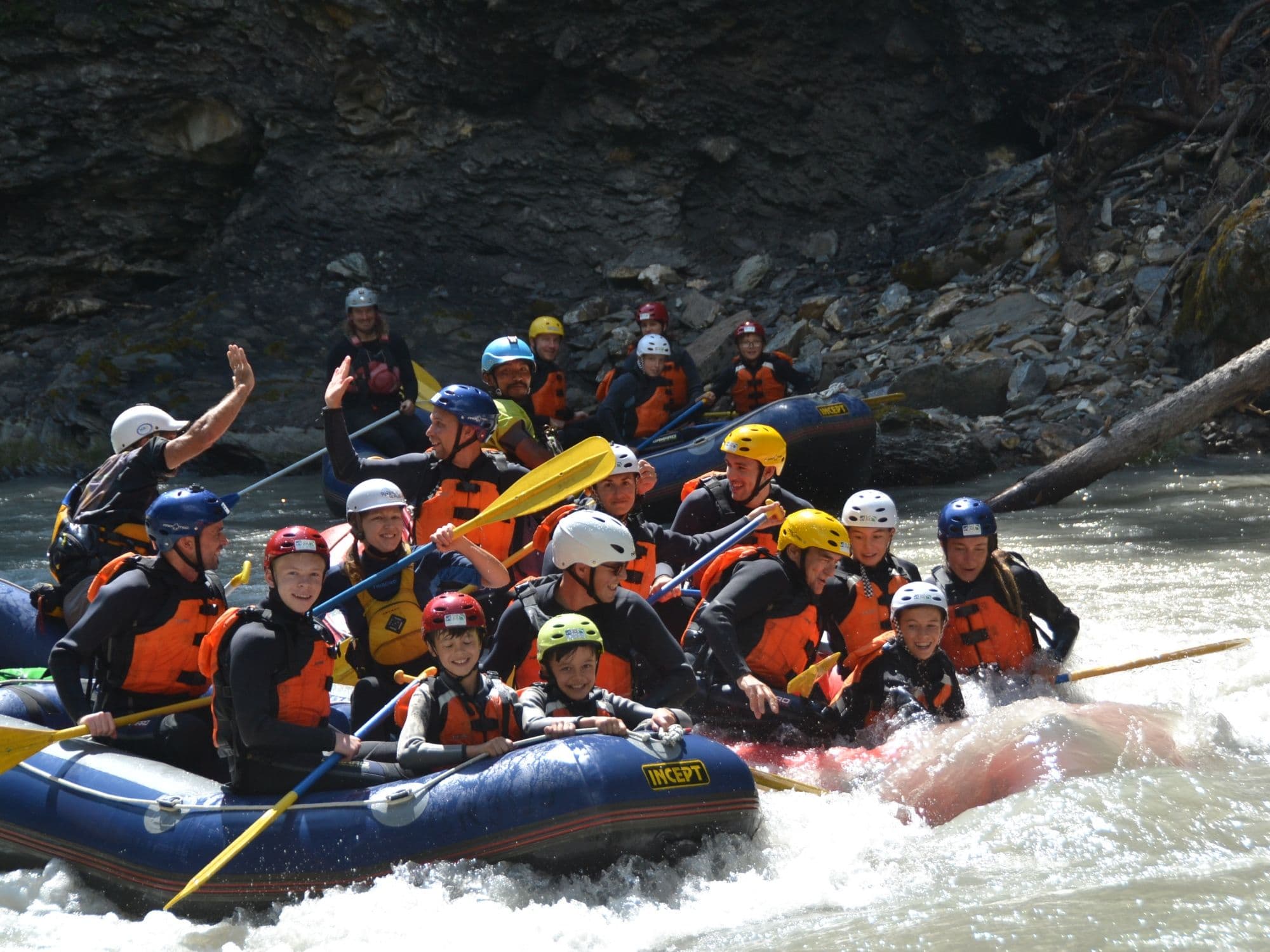 Whitewater rafting Giarsun Gorge on the Inn for advanced rafters