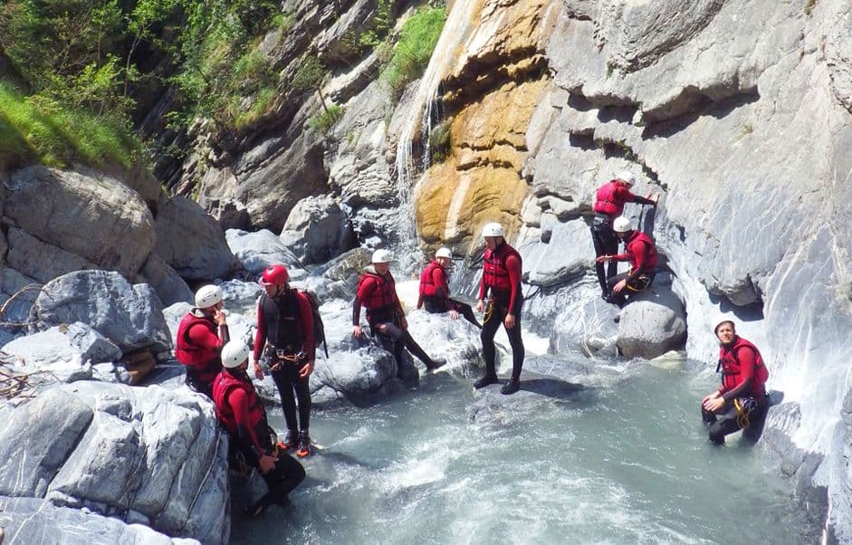 Canyoning in the Tête-Noire gorge near Chamonix