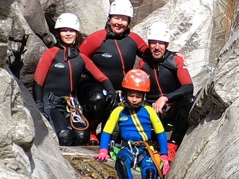 Boggera Canyoning for families Bellinzona-Biasca