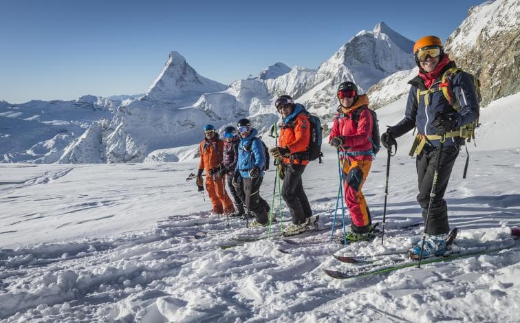 Fluehorn ski tour for beginners Zermatt guided: Private or group