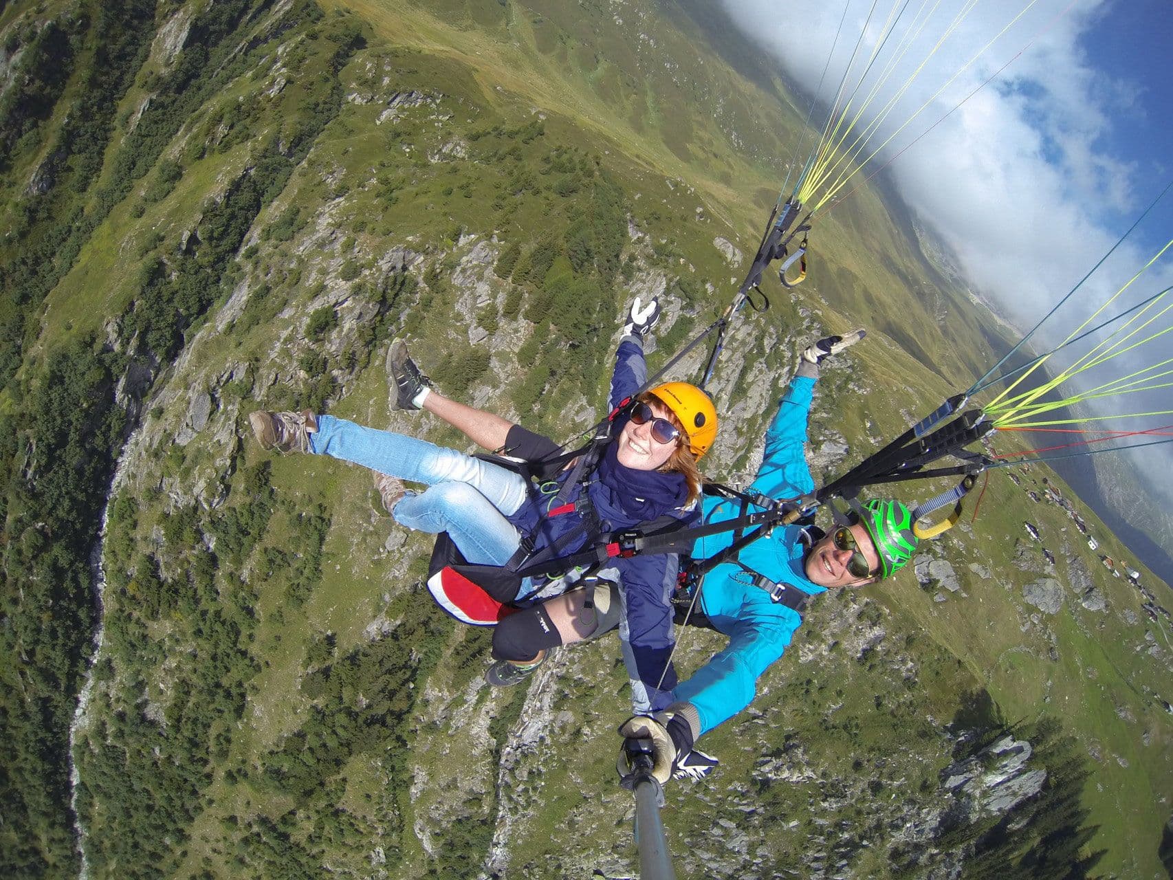 Belalp paragliding tandem in Valais