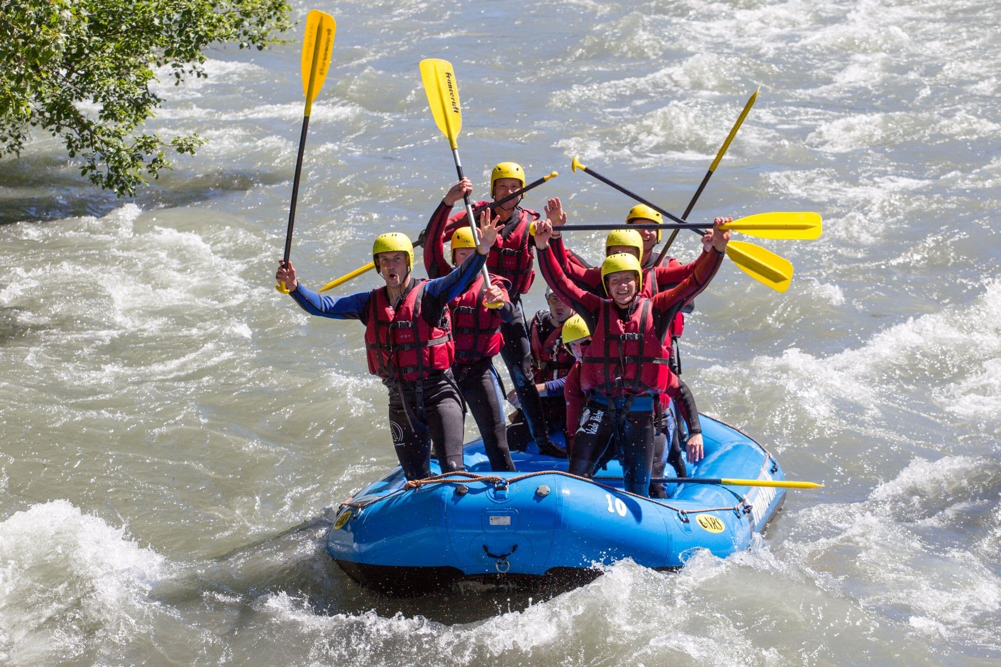 Rafting on the Arve in Chamonix