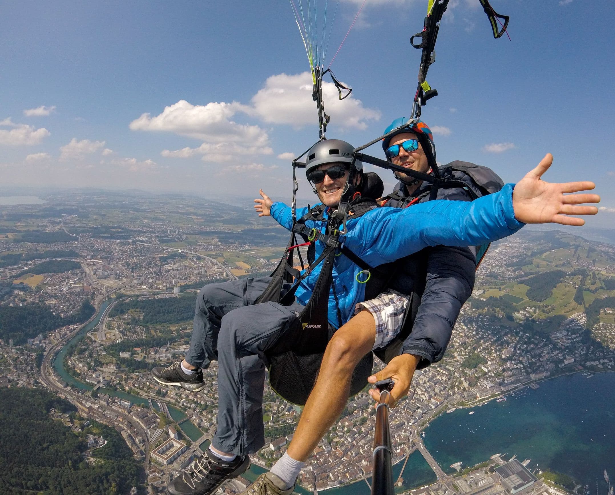 Pilatus paragliding tandem from Kriens