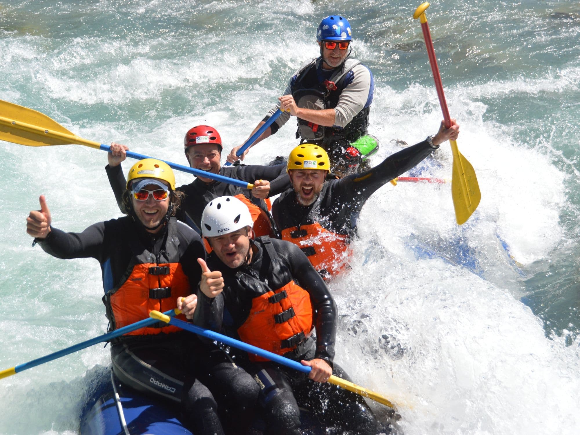 Family rafting on the Inn