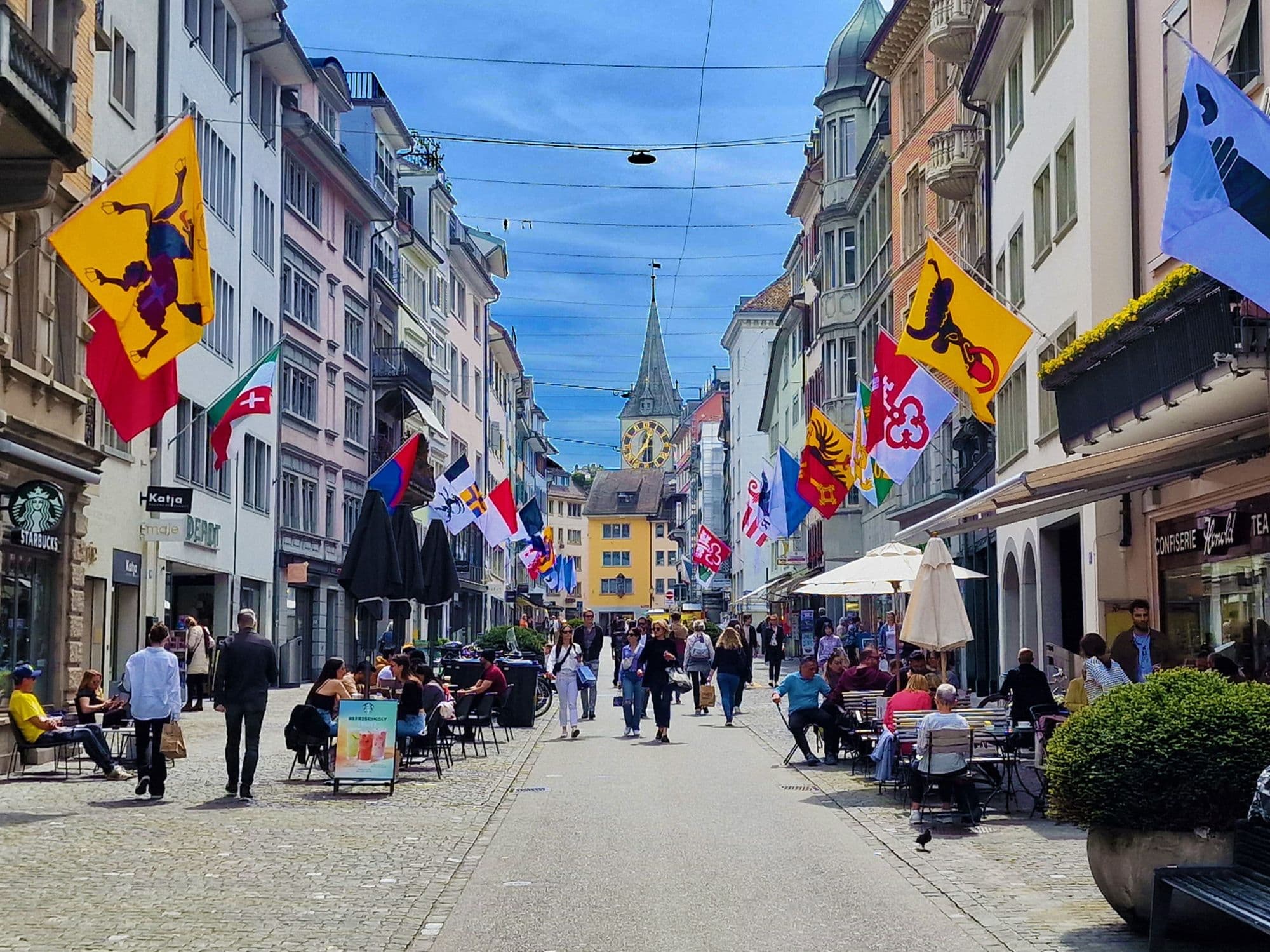 At Zurich: Rhine Falls and City Tour in an Open Panorama Bus