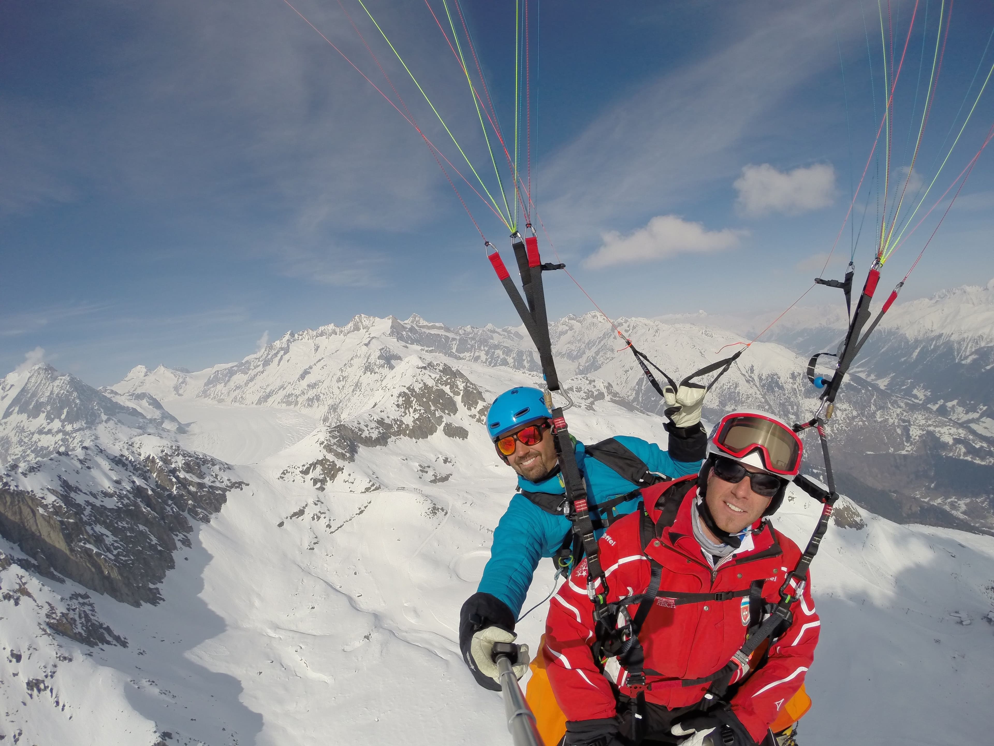 Rosswald paragliding tandem in Valais