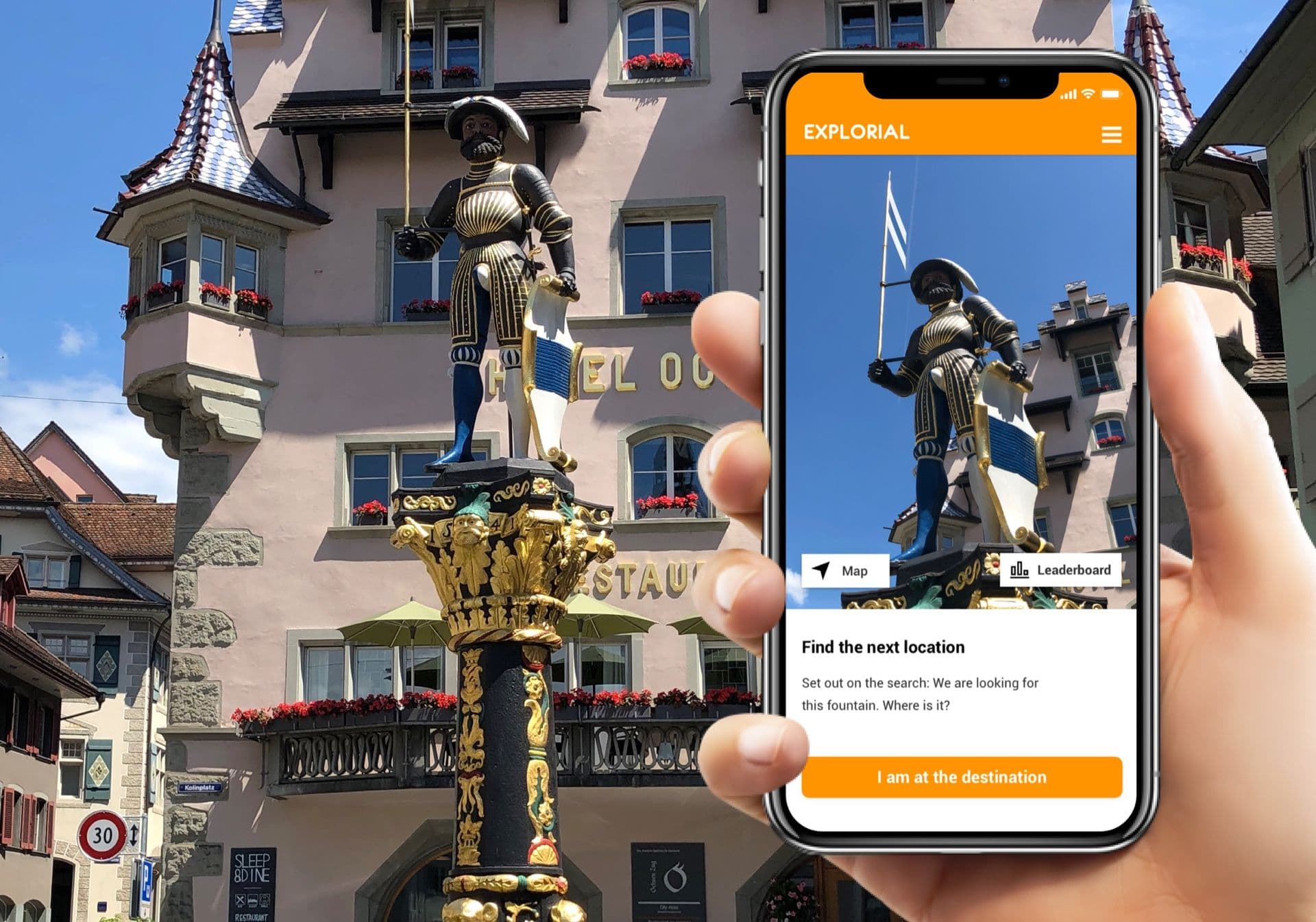 Zug interactive scavenger hunt with smartphone